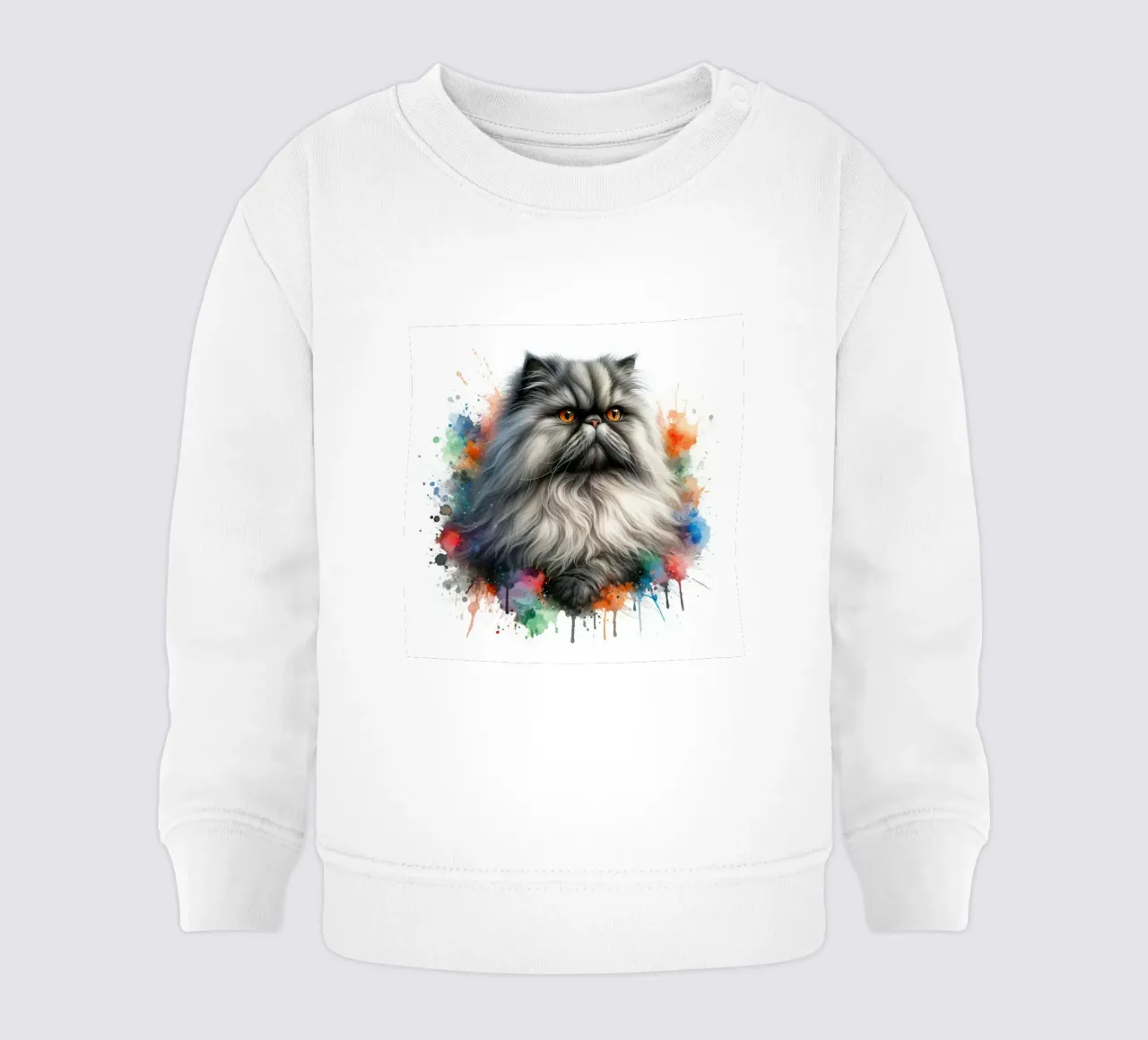 Gatto persiano ad acquerello felpa neonato da 🥝 KIWI STORE