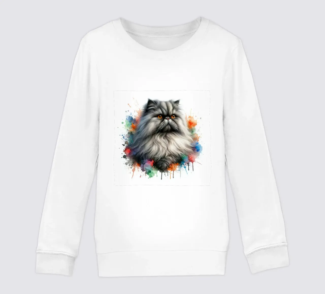 Gatto persiano ad acquerello felpa bambino da 🥝 KIWI STORE