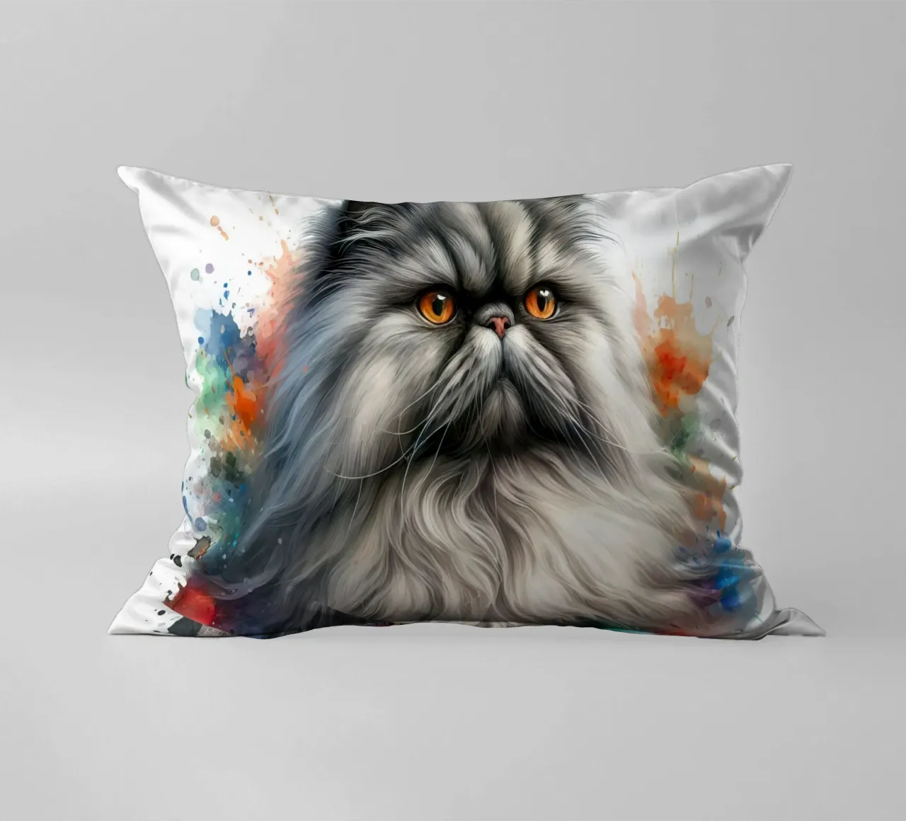 Gatto persiano ad acquerello cuscino da 🥝 KIWI STORE
