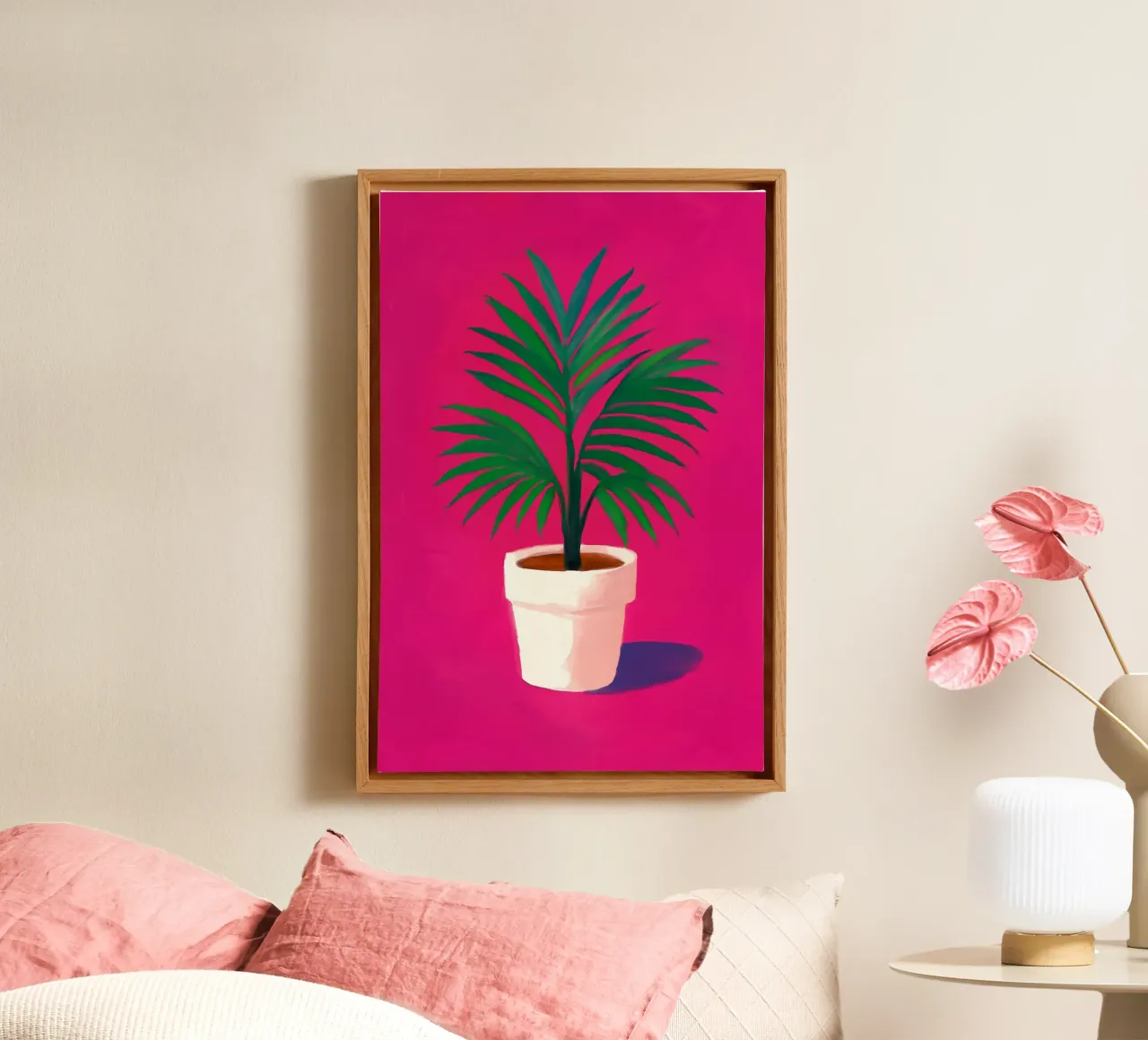 Tropical Whisper canvas met Baklijst van michi
