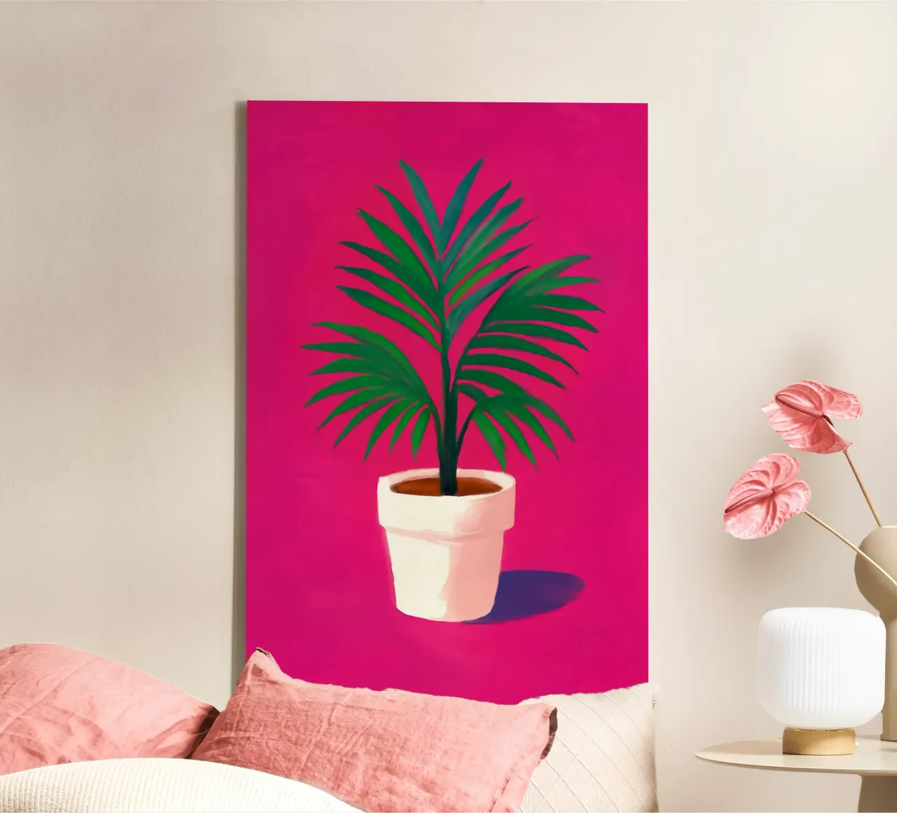 Tropical Whisper canvas met Baklijst van michi