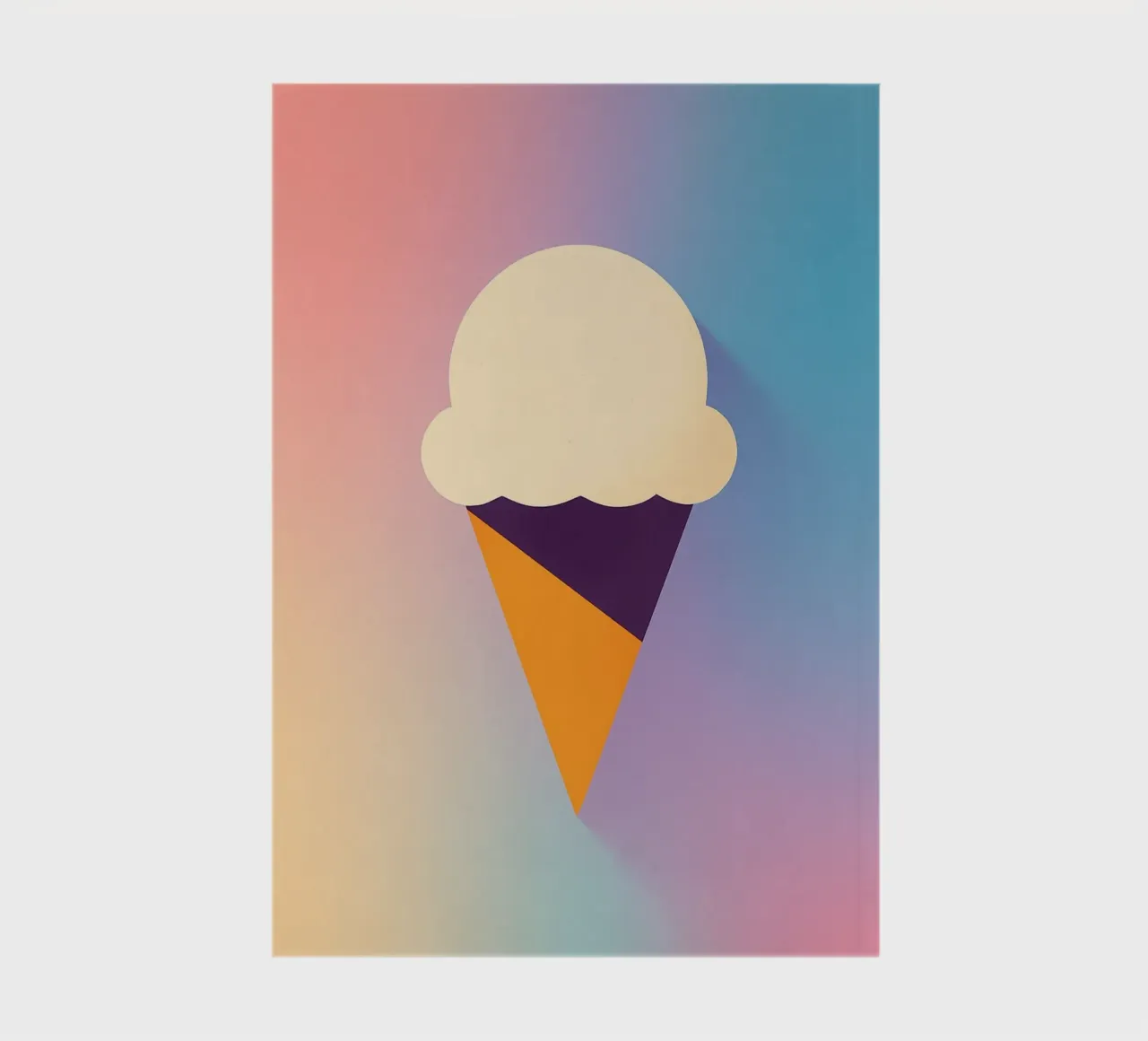 ICE CREAM – L’été minimal en pleine douceur carnet de notes de Boissons - Affiches & posters - Retro
