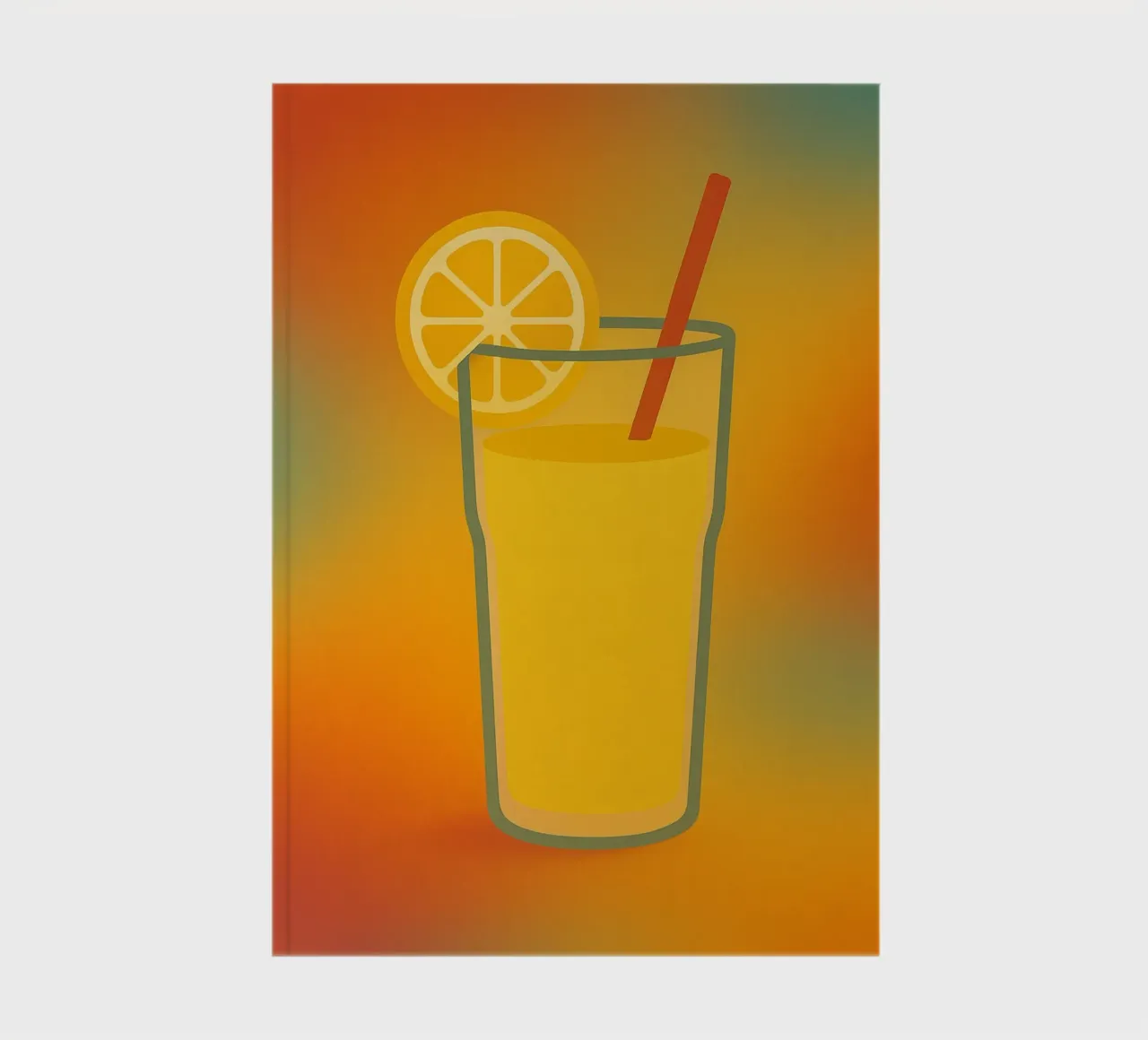 FRESH LEMON - The graphic energy of a summer zest notebook by Boissons - Affiches & posters - Retro
