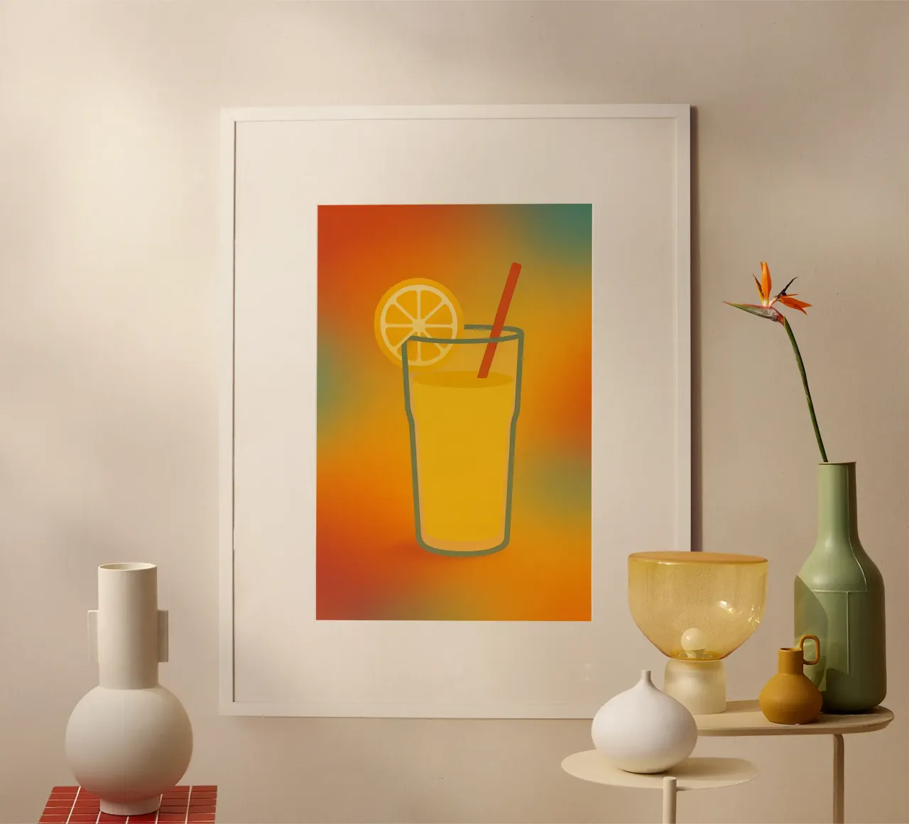 LIMONE FRESCO - L'energia grafica di una scorza estiva carta hahnemühle da Boissons - Affiches & posters - Retro
