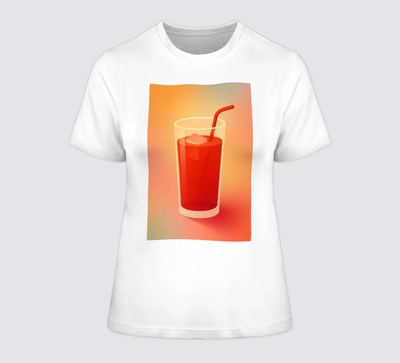 RED JUICE - Visual coolness to sip on women's fitted t-shirt by Boissons - Affiches & posters - Retro