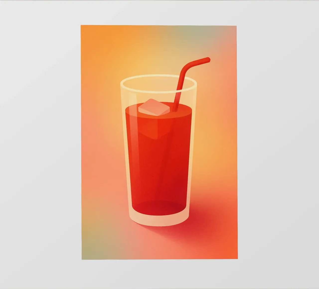 SUCCO ROSSO - Freschezza visiva da sorseggiare pellicola backlit da Boissons - Affiches & posters - Retro