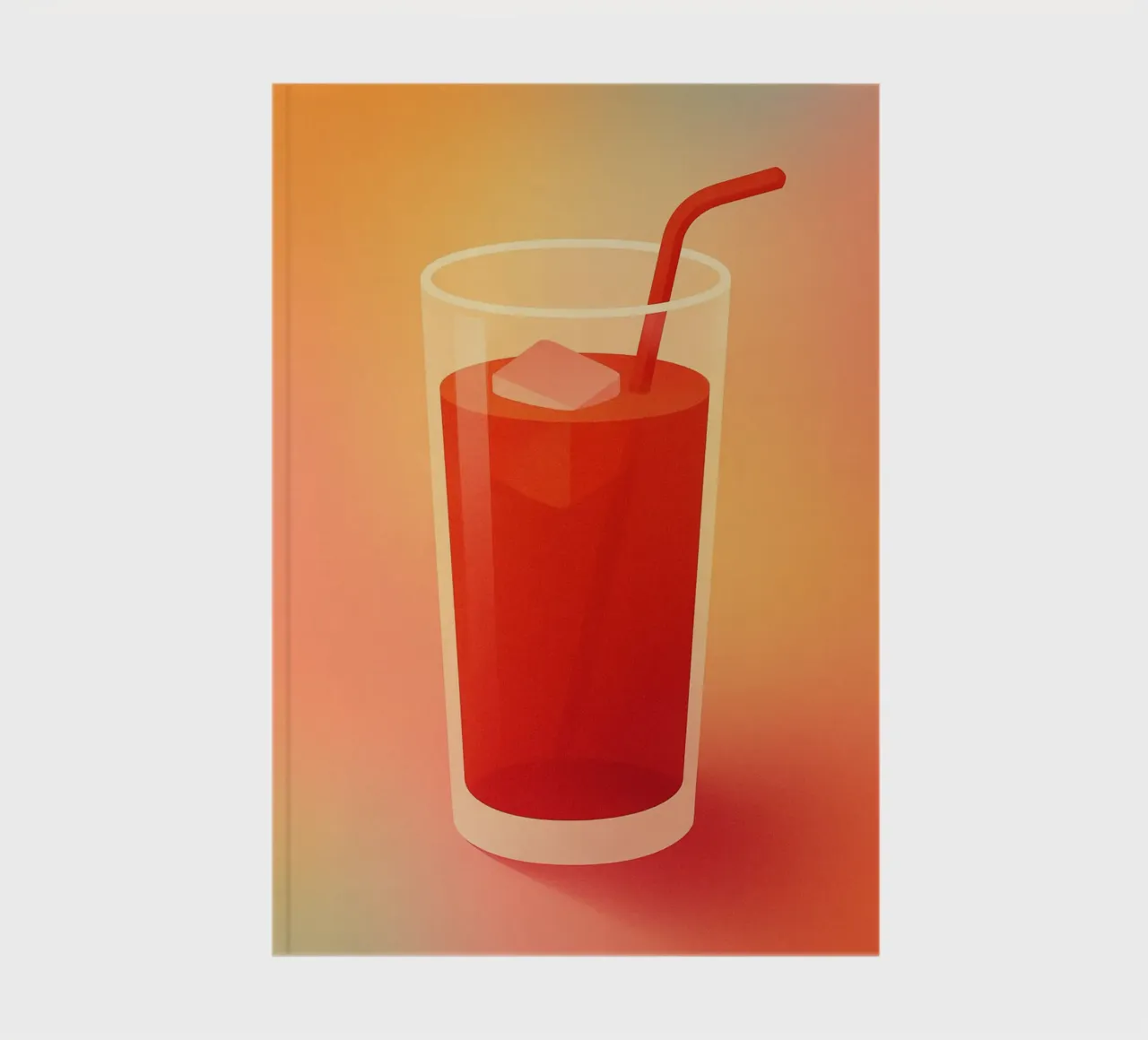 RED JUICE - Visual coolness to sip on notebook by Boissons - Affiches & posters - Retro