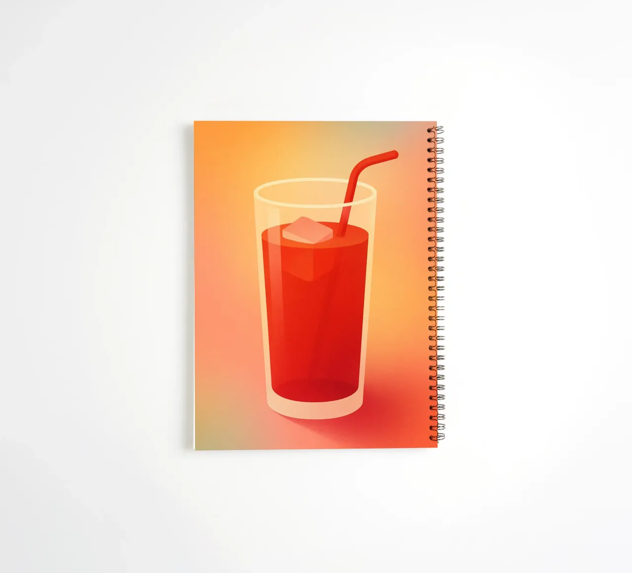 RED JUICE - Visual coolness to sip on spiral notebook by Boissons - Affiches & posters - Retro