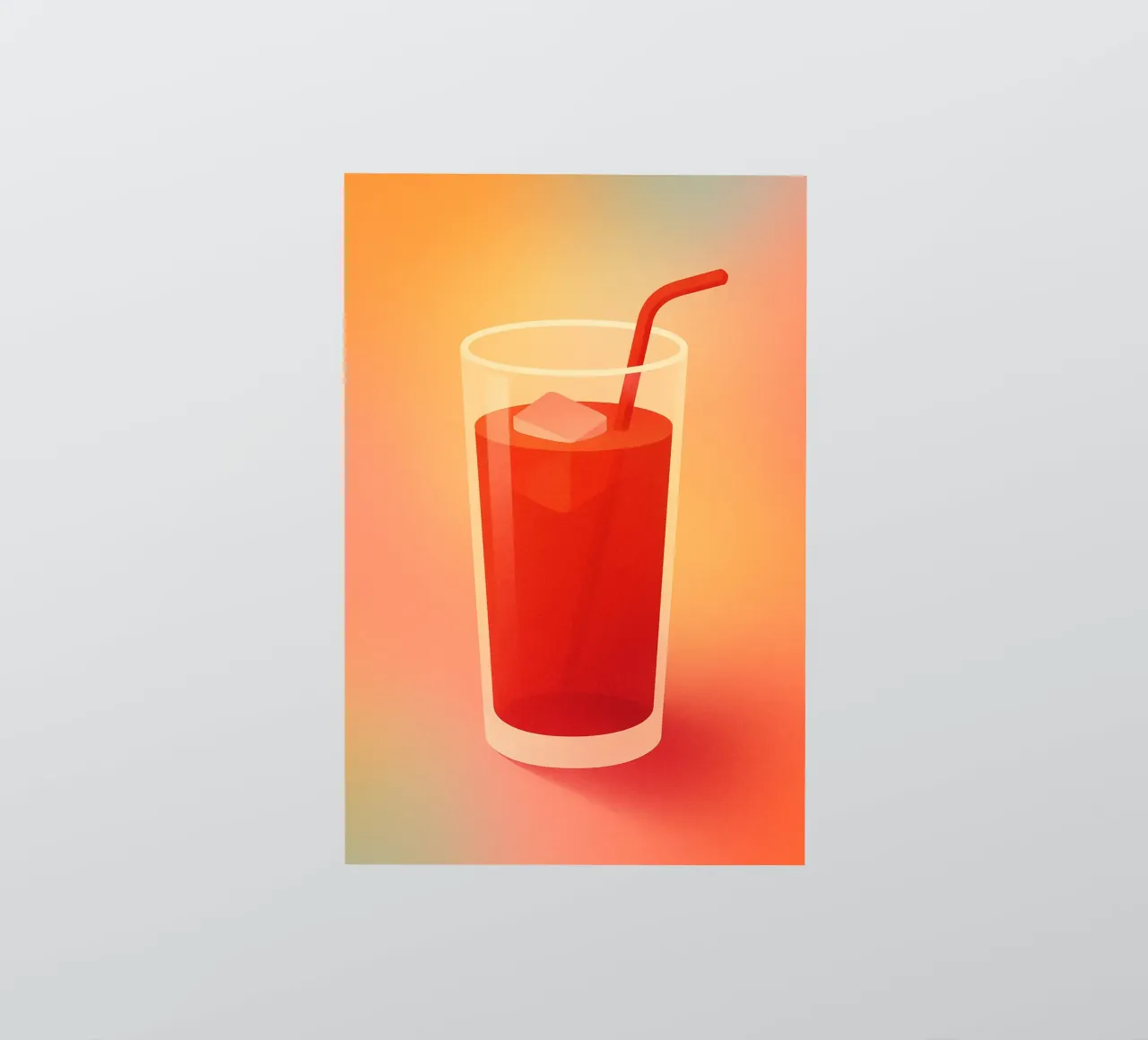 RED JUICE - Visual coolness to sip on sticker by Boissons - Affiches & posters - Retro