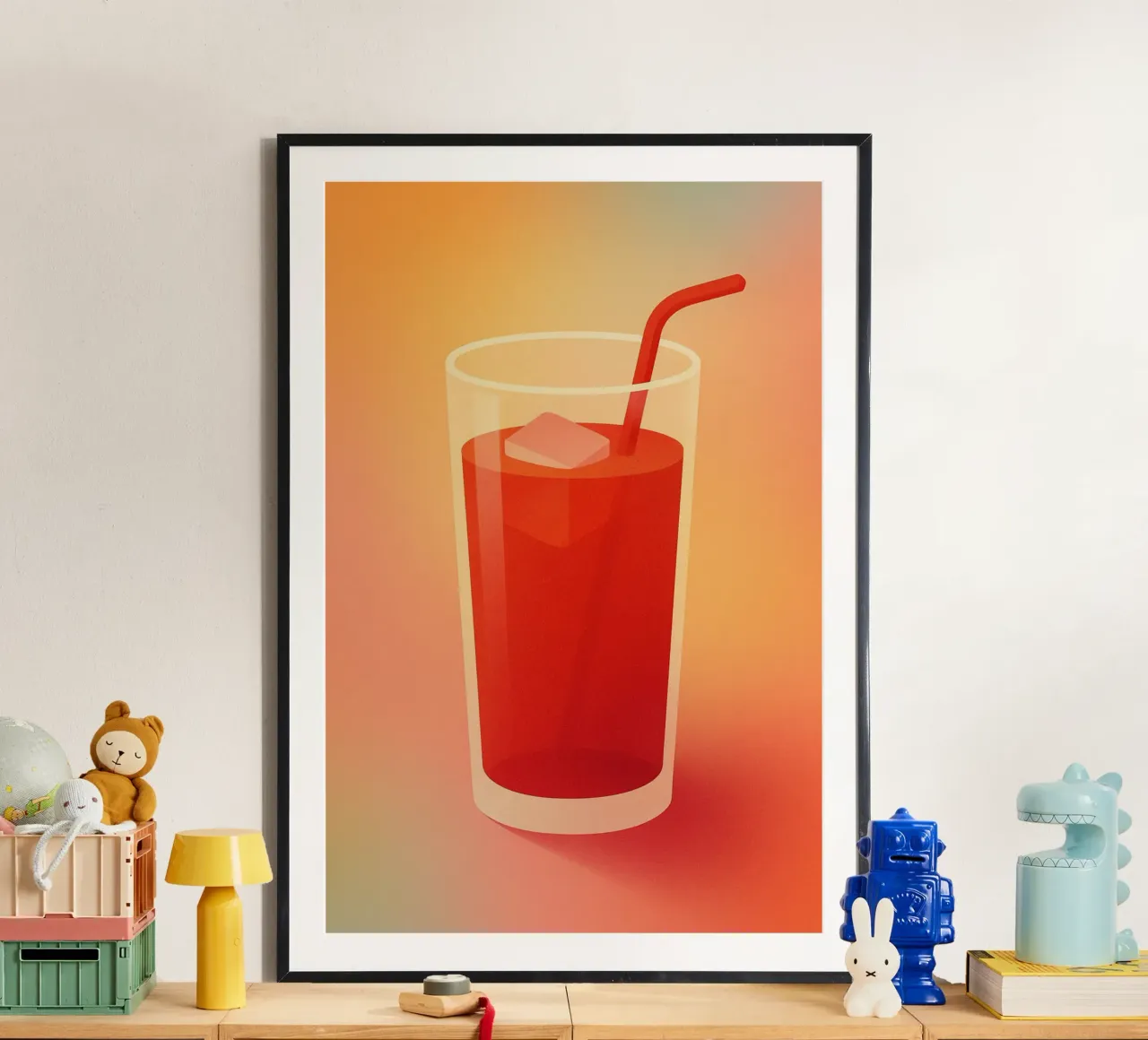 RED JUICE - Visual coolness to sip on hahnemühle by Boissons - Affiches & posters - Retro