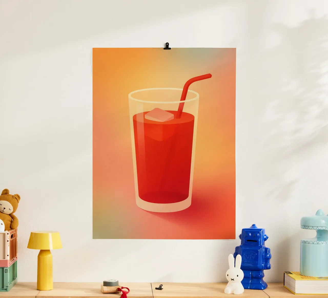 RED JUICE - Visual coolness to sip on hahnemühle by Boissons - Affiches & posters - Retro