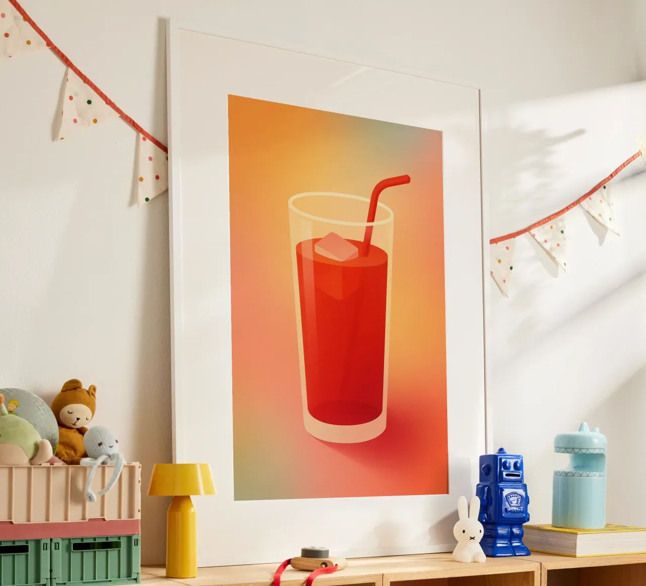 RED JUICE - Visual coolness to sip on hahnemühle by Boissons - Affiches & posters - Retro