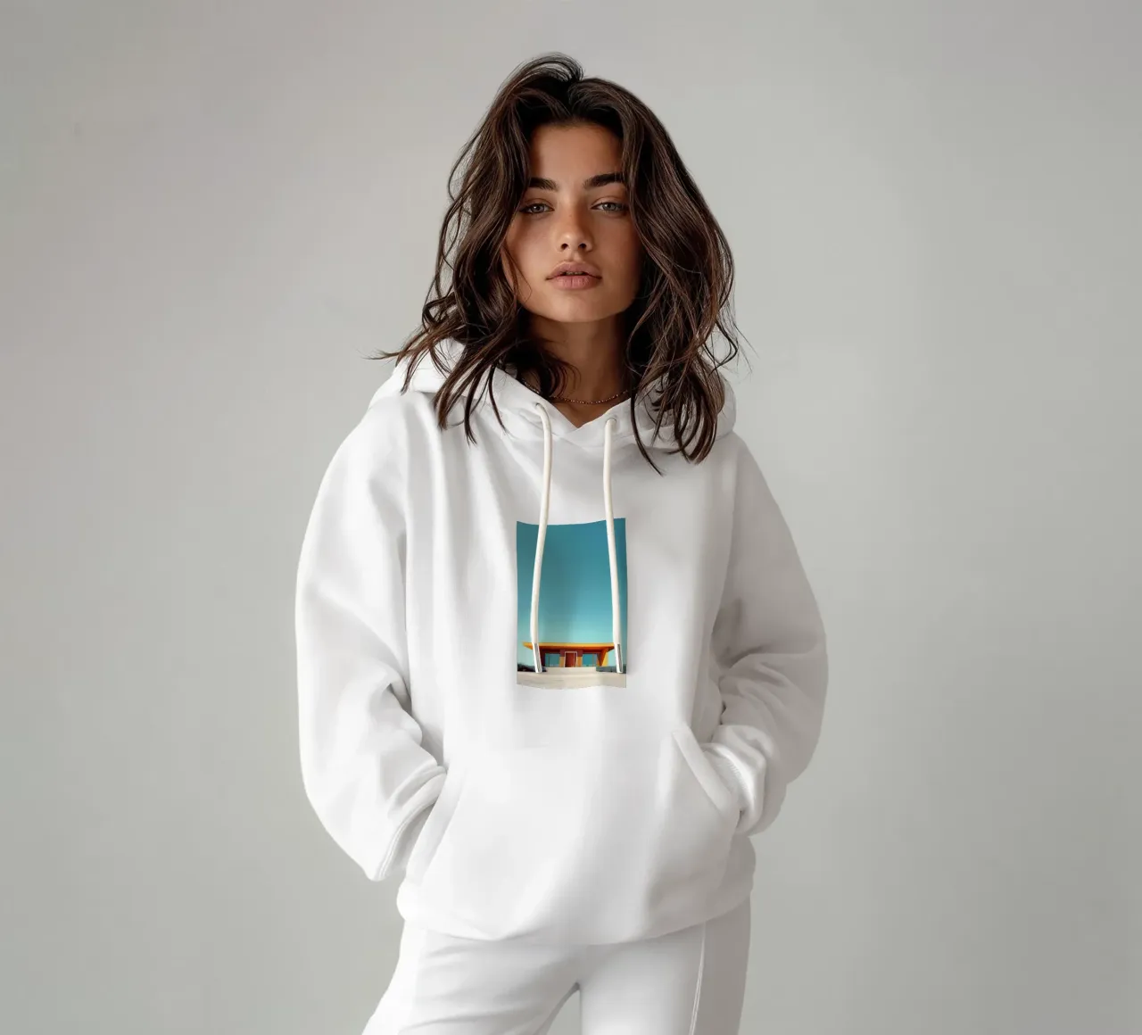 Desert Geometry felpa con cappuccio da lieblu