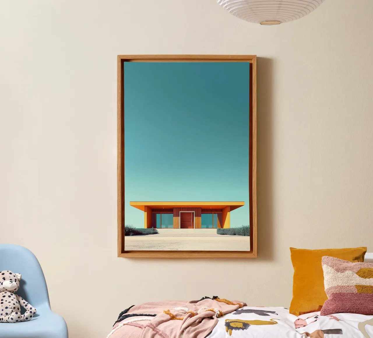 Desert Geometry canvas with Floater frame by lieblu