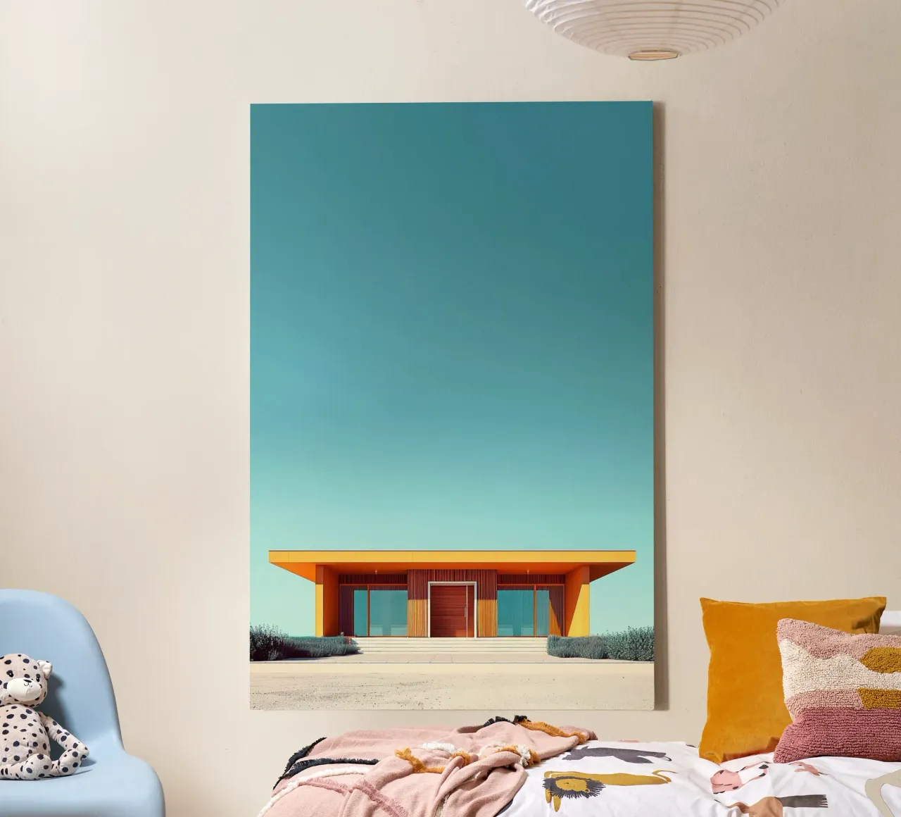 Desert Geometry canvas with Floater frame by lieblu