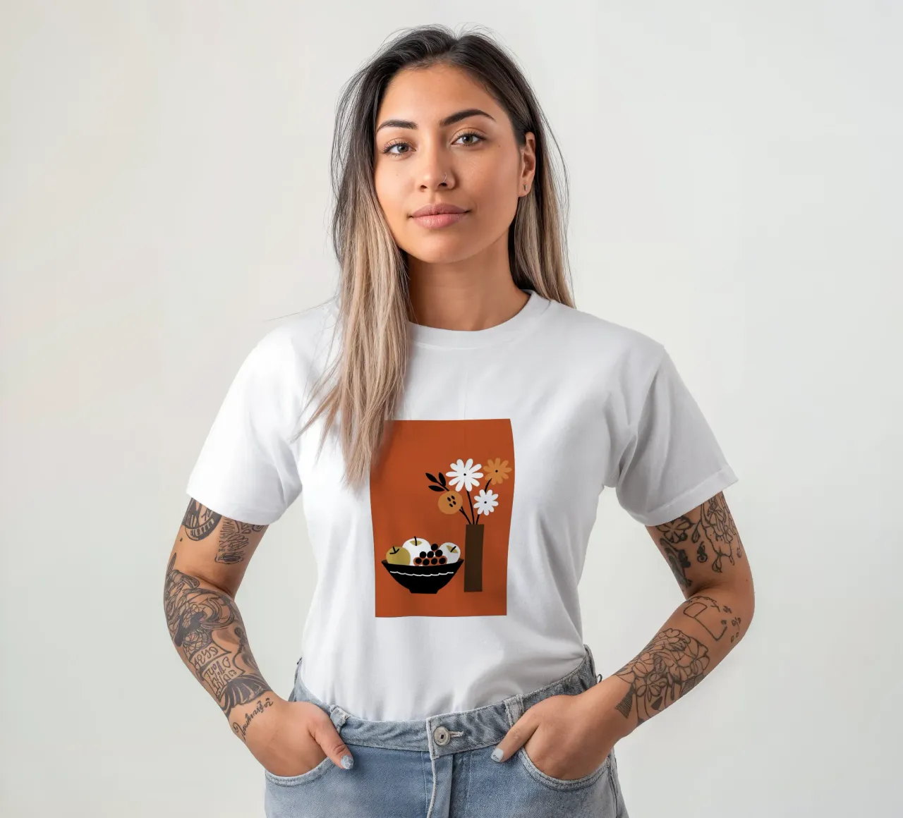 Frutti e fiori t-shirt da TRENDY POSTER SHOP