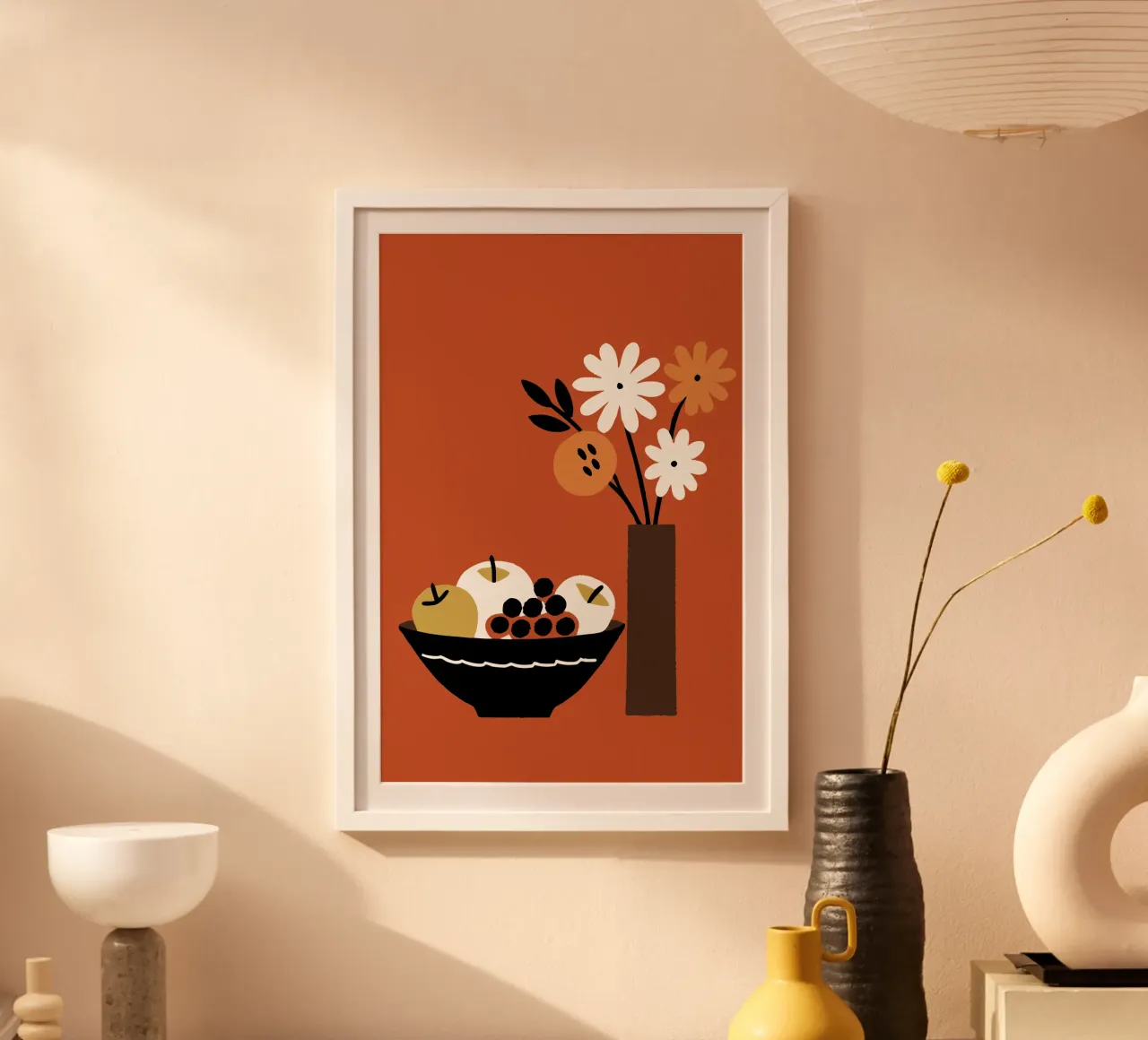 Frutti e fiori poster con telaio in legno da TRENDY POSTER SHOP