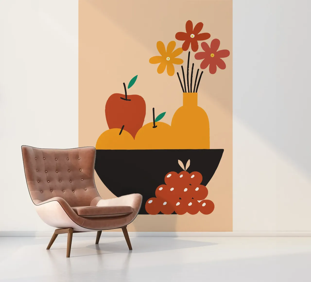 Fruits and Flowers photo wallpaper by TRENDY POSTER SHOP