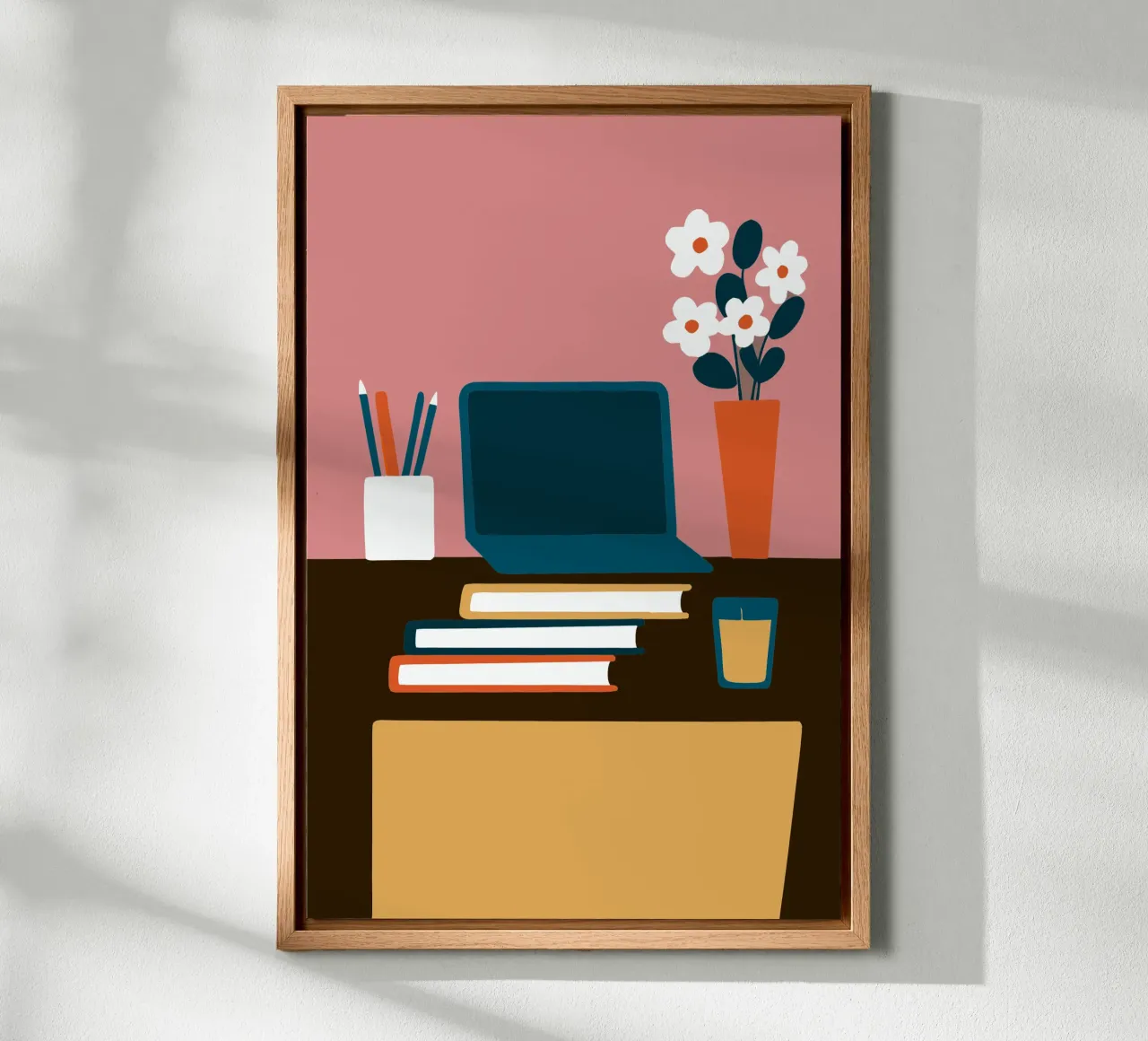 Laptop and Flower Vase forex plate by TRENDY POSTER SHOP