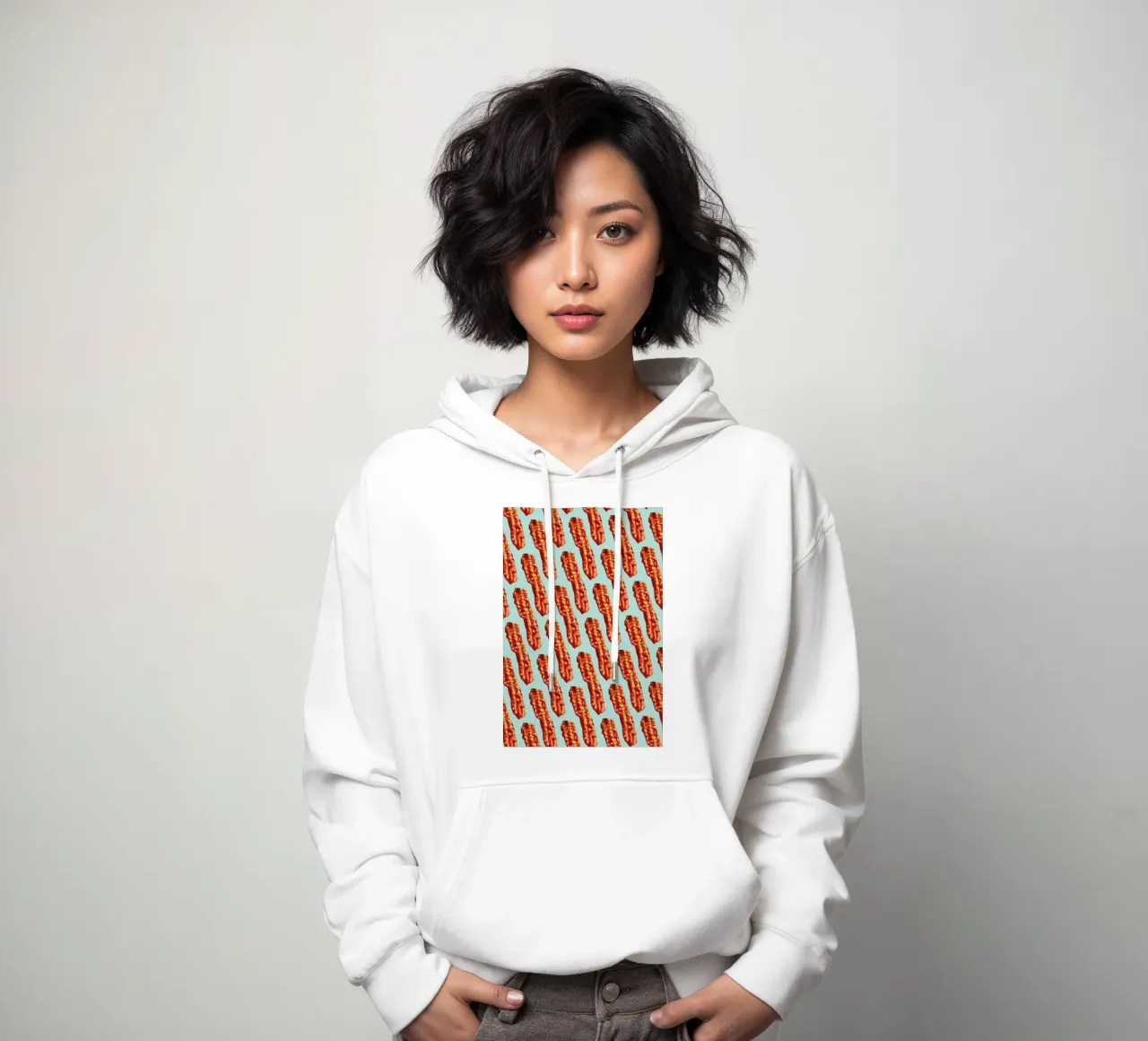 Bacon Pattern sweat à capuche de Kelly Gilleran