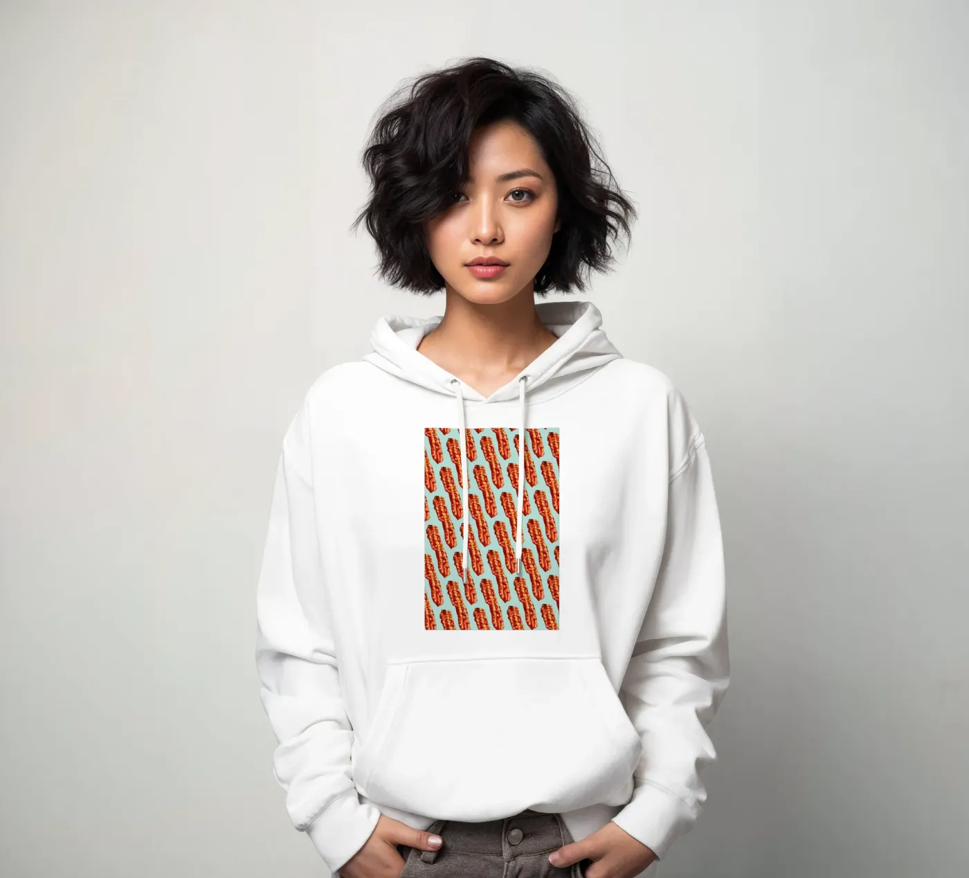 Bacon Pattern hoodie van Kelly Gilleran