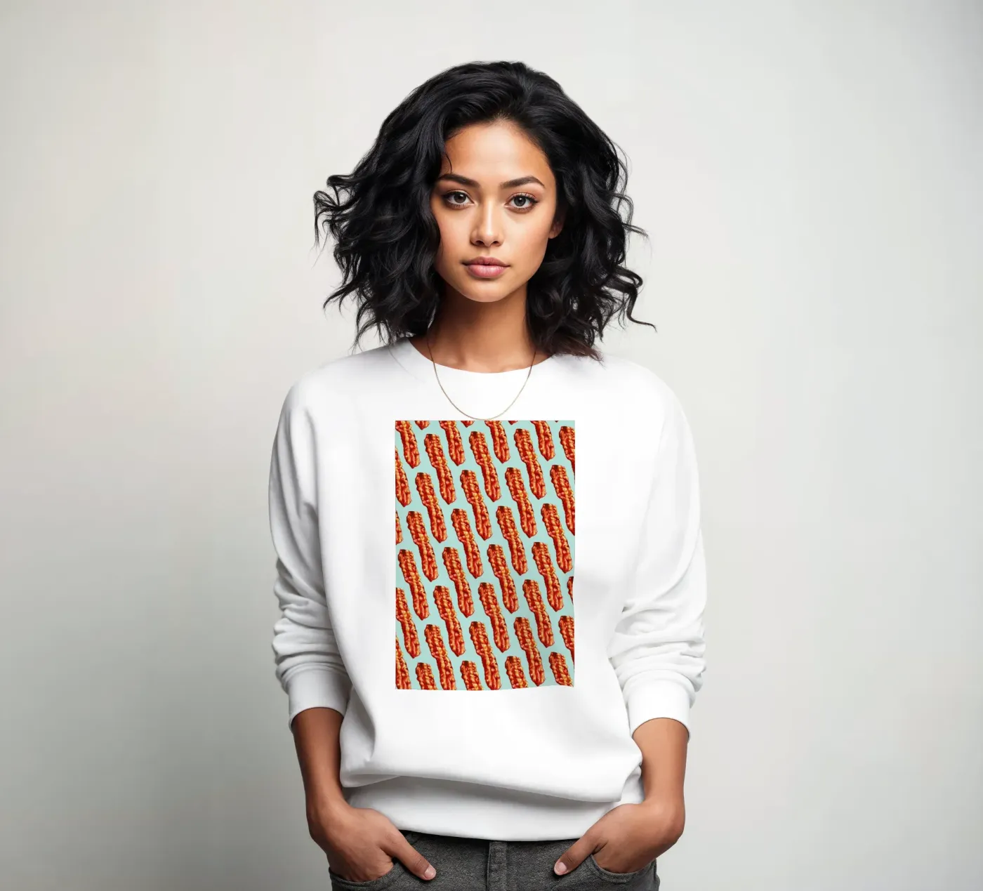 Bacon Pattern sweat de Kelly Gilleran