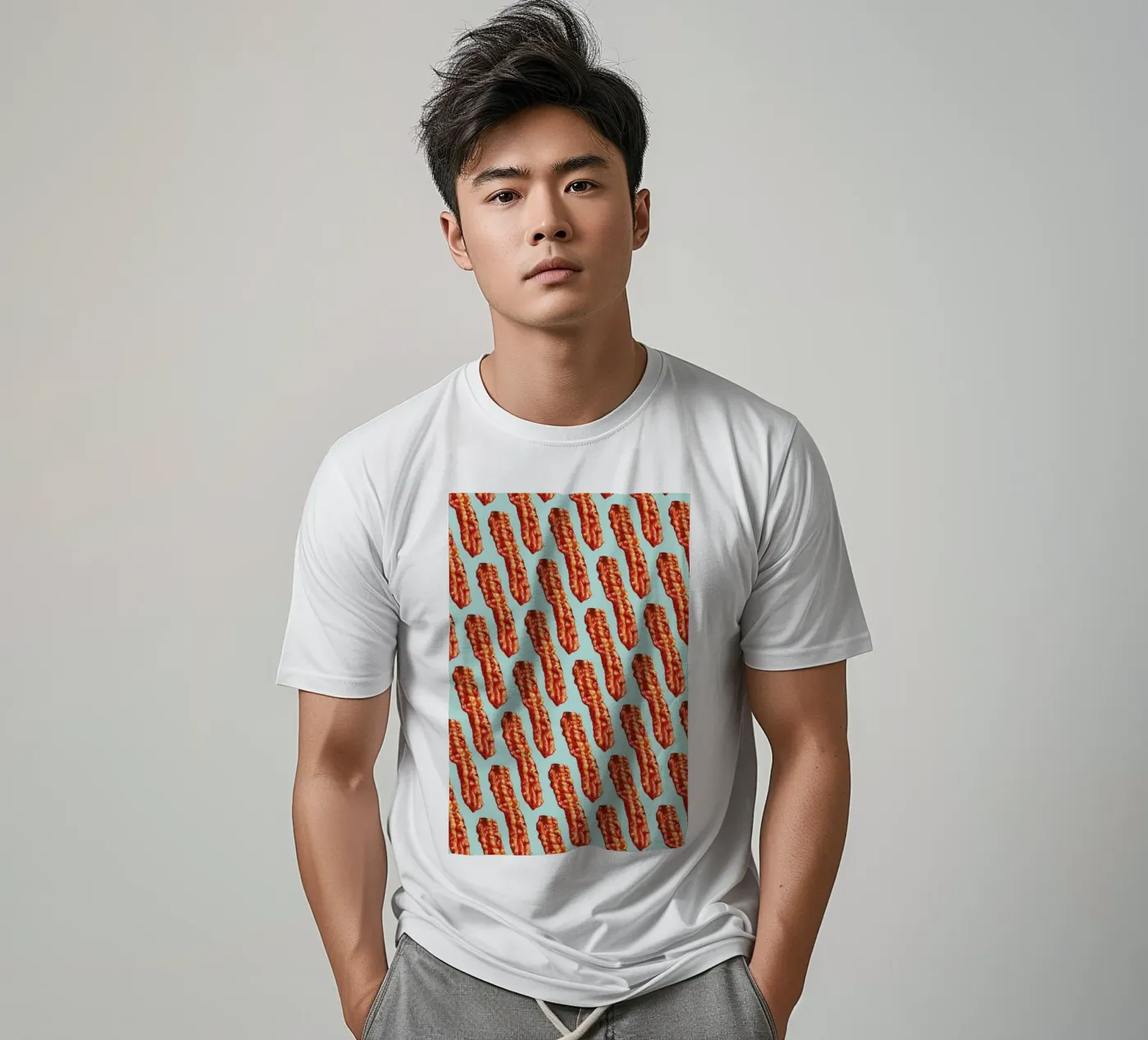 Bacon Pattern t-shirt da Kelly Gilleran