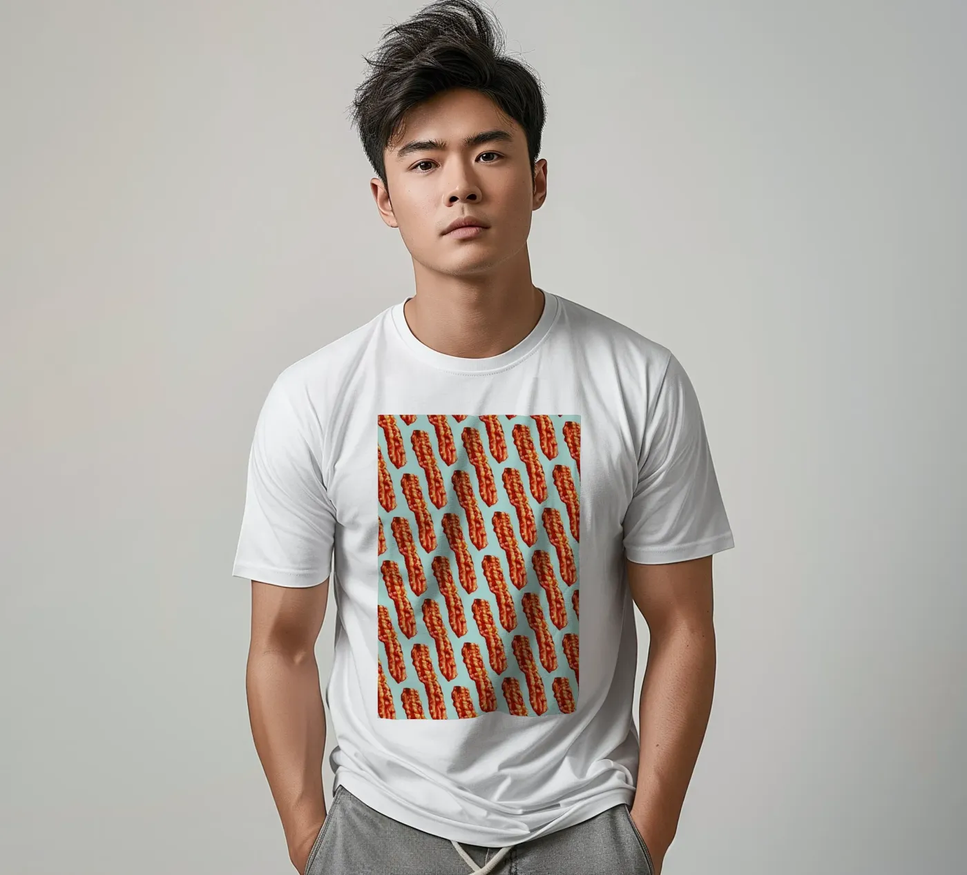 Bacon Pattern t-shirt da Kelly Gilleran