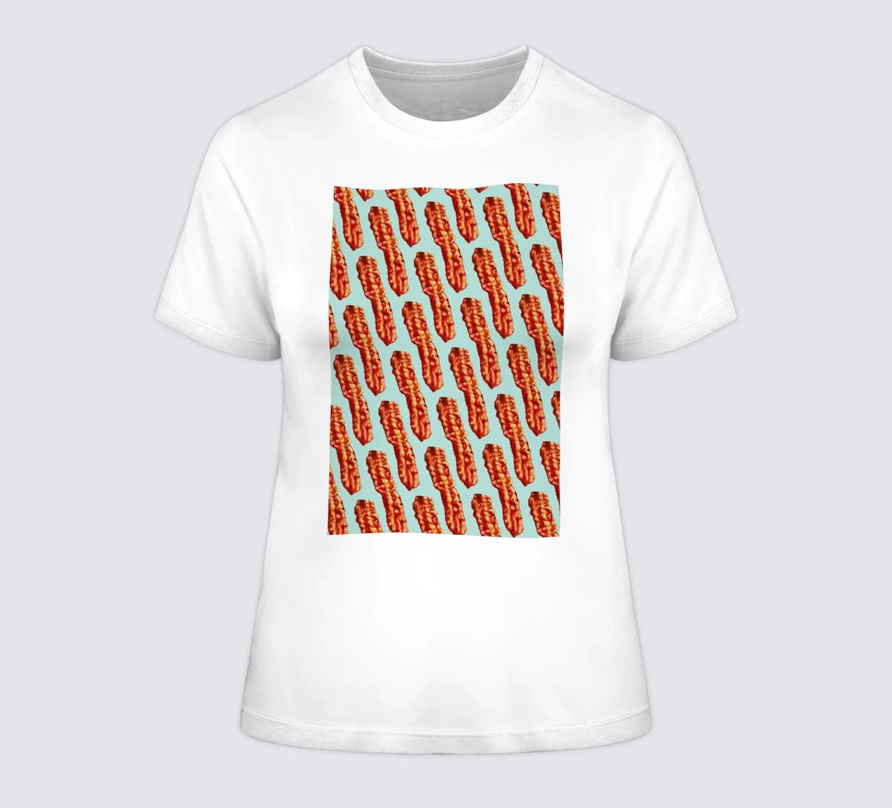Bacon Pattern t-shirt da donna da Kelly Gilleran