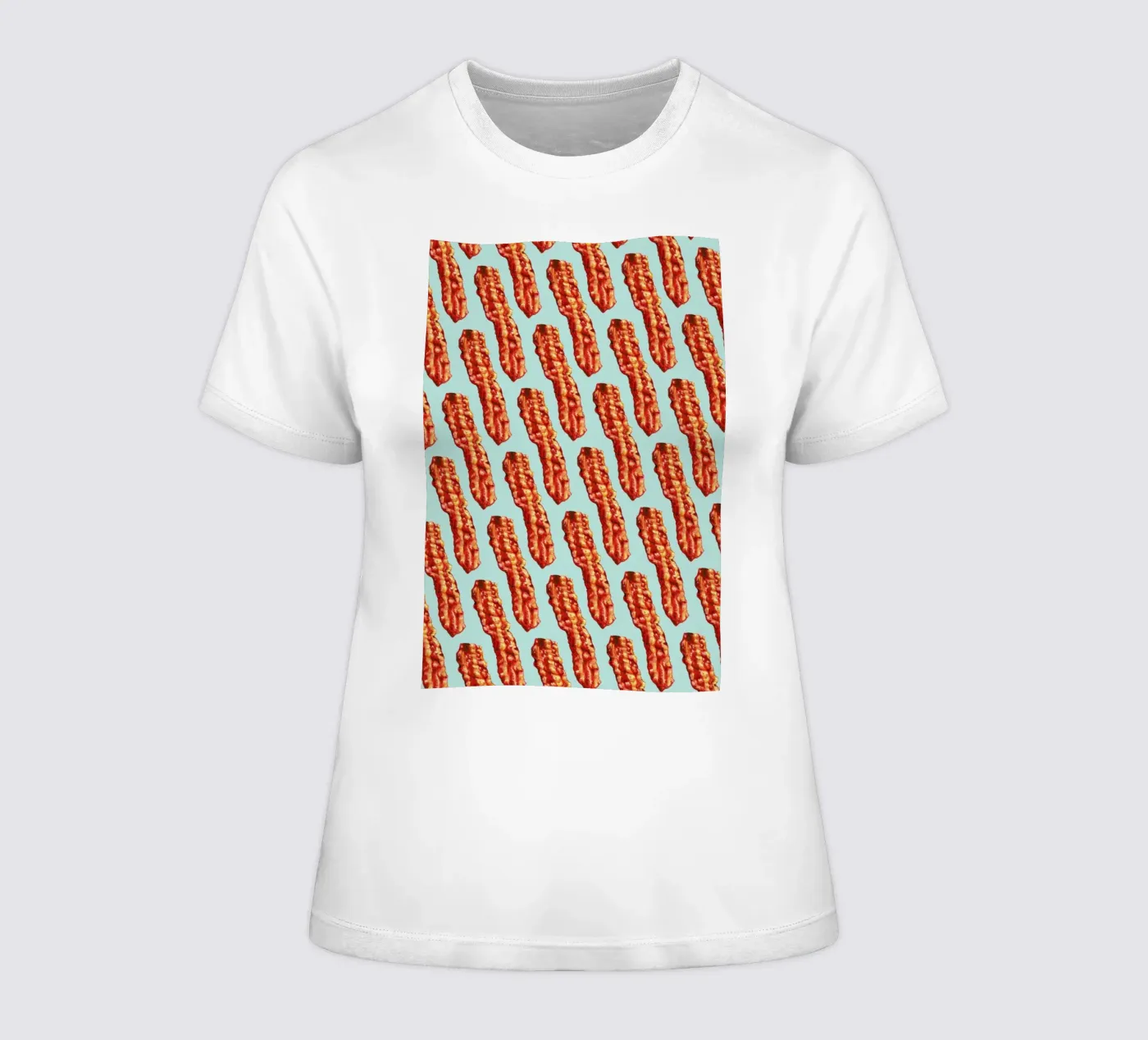 Bacon Pattern t-shirt da donna da Kelly Gilleran