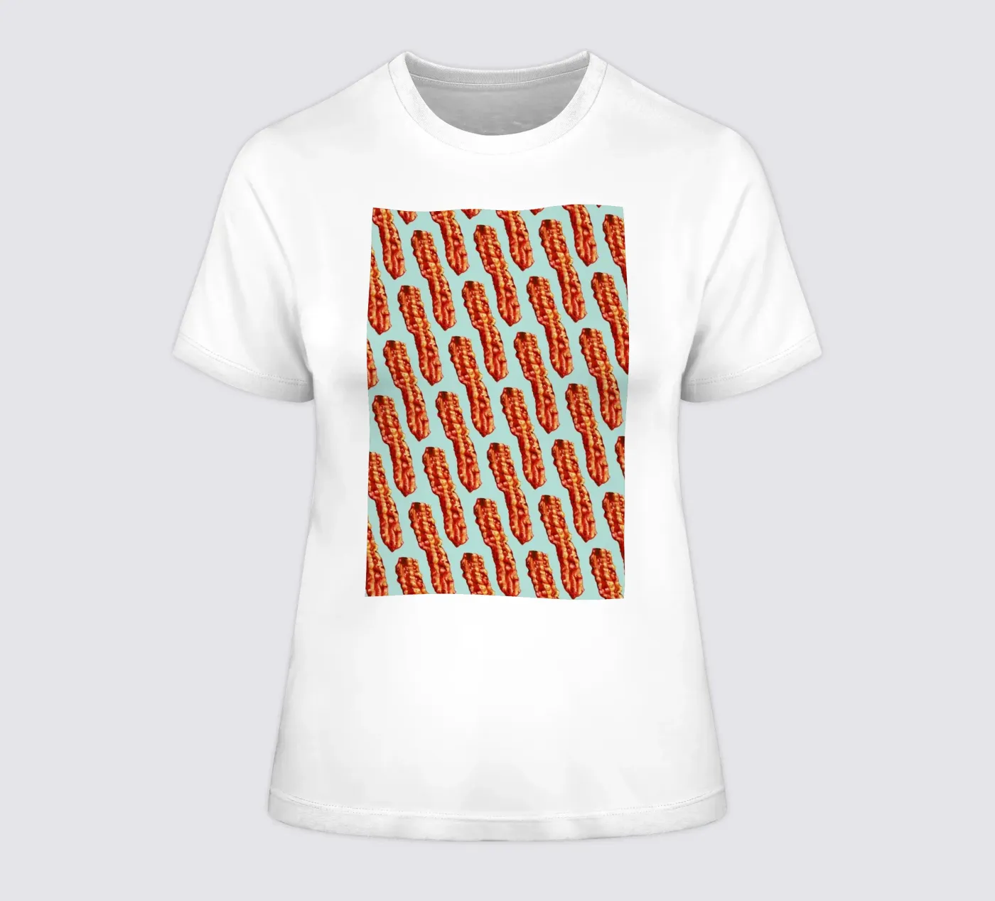 Bacon Pattern t-shirt da donna da Kelly Gilleran