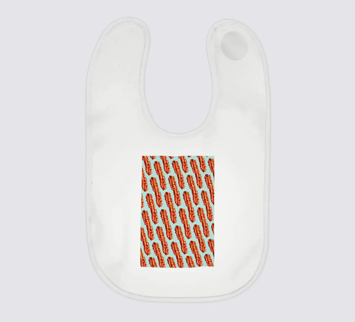 Bacon Pattern baby bib by Kelly Gilleran