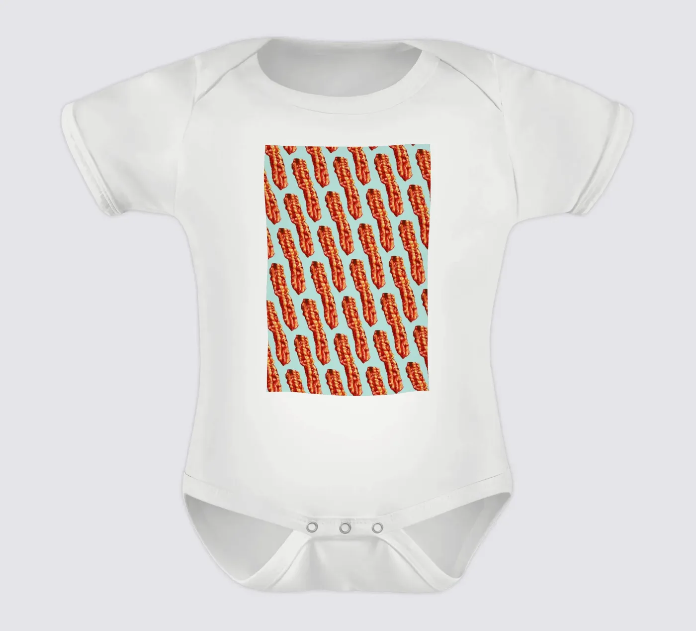 Bacon Pattern Kurzarm Babybody von Kelly Gilleran