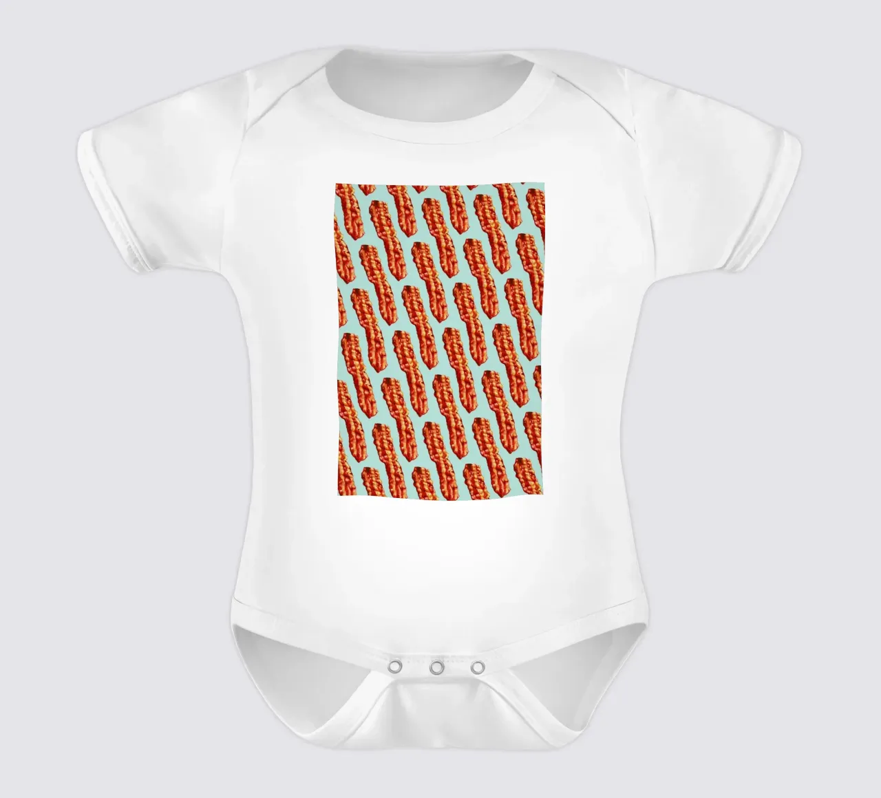 Bacon Pattern Kurzarm Babybody von Kelly Gilleran