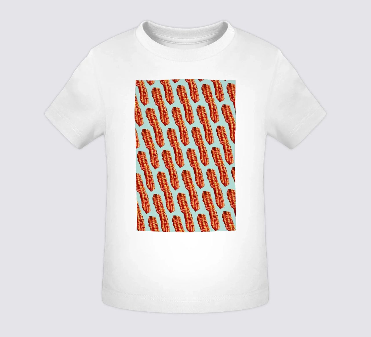 Bacon Pattern maglietta neonato da Kelly Gilleran