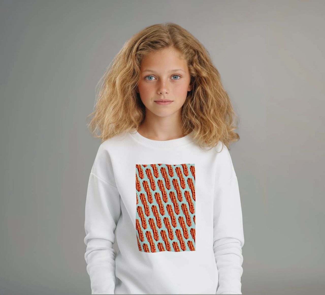 Bacon Pattern felpa bambino da Kelly Gilleran