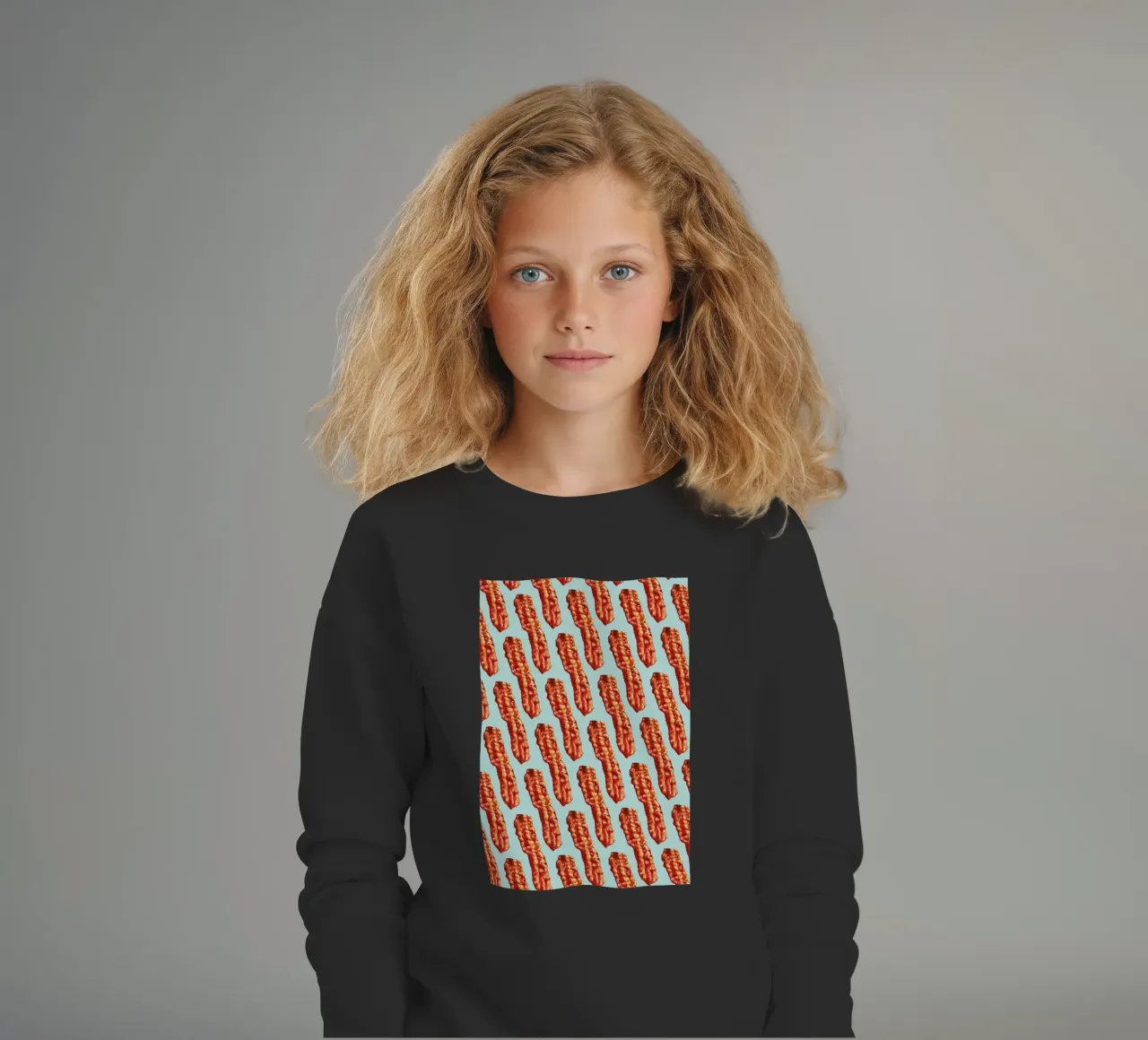 Bacon Pattern felpa bambino da Kelly Gilleran