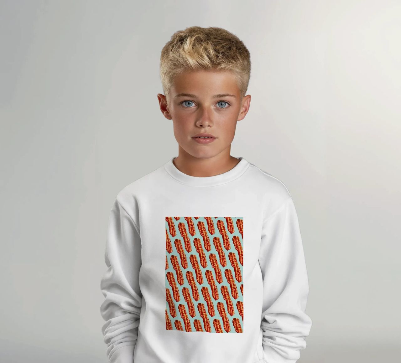 Bacon Pattern felpa bambino da Kelly Gilleran
