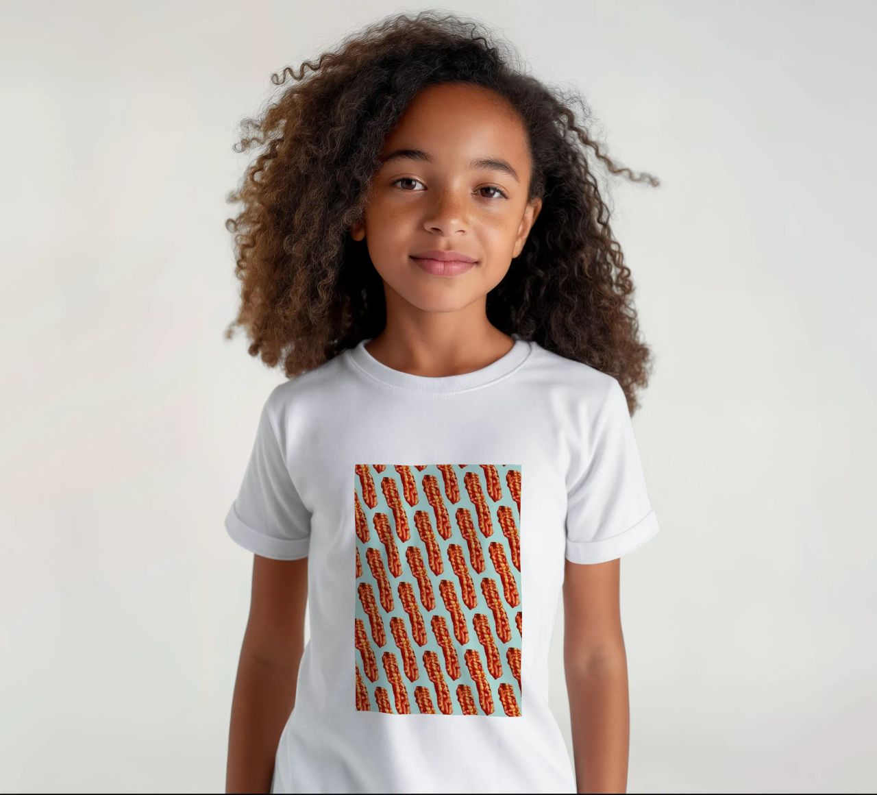 Bacon Pattern t-shirt bambini da Kelly Gilleran
