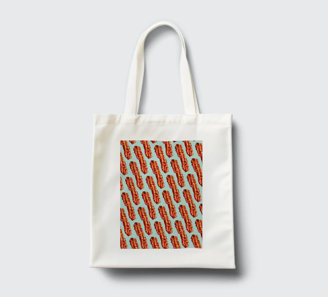 Bacon Pattern borsa in juta da Kelly Gilleran
