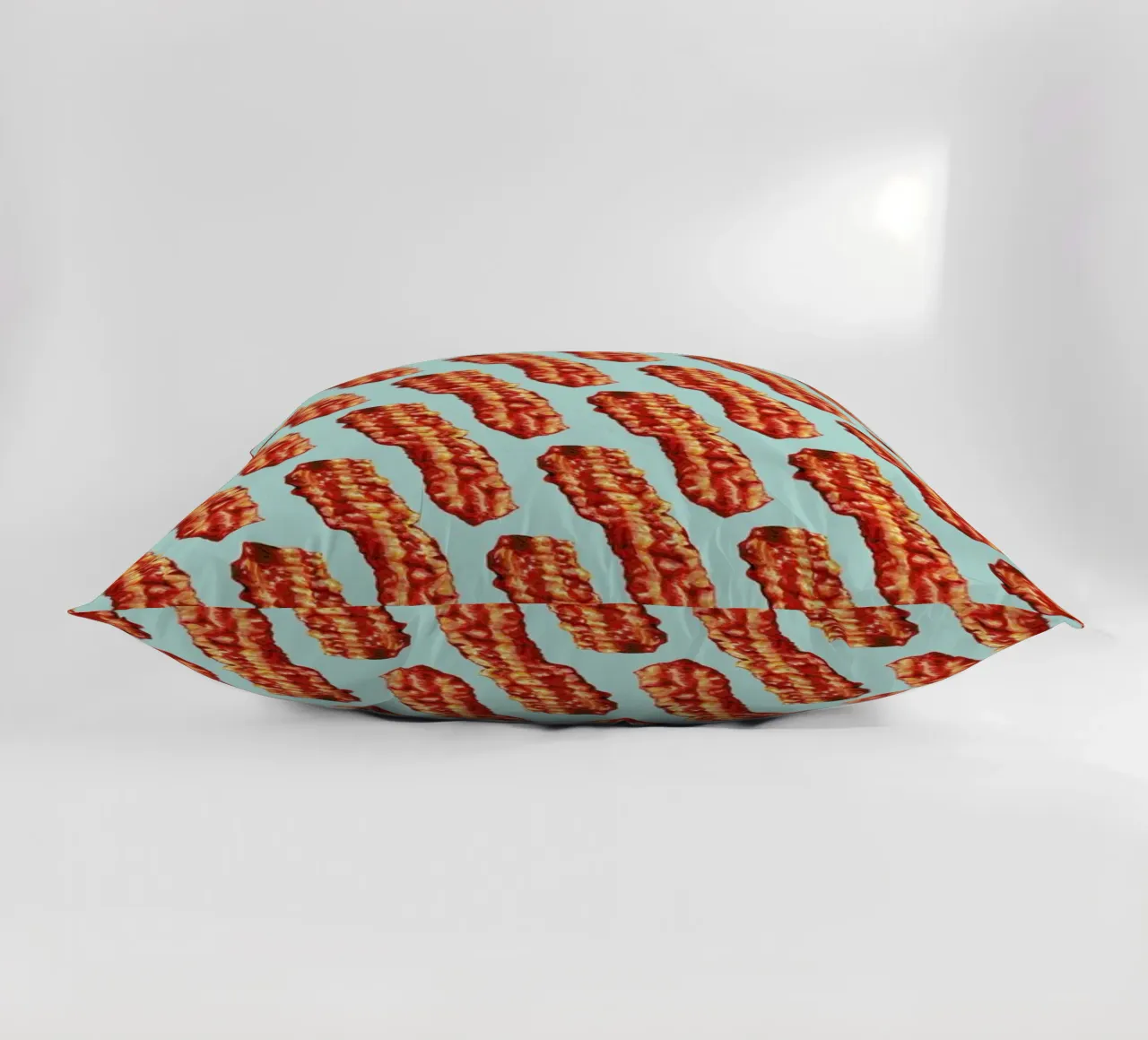 Bacon Pattern decorative cushion by Kelly Gilleran