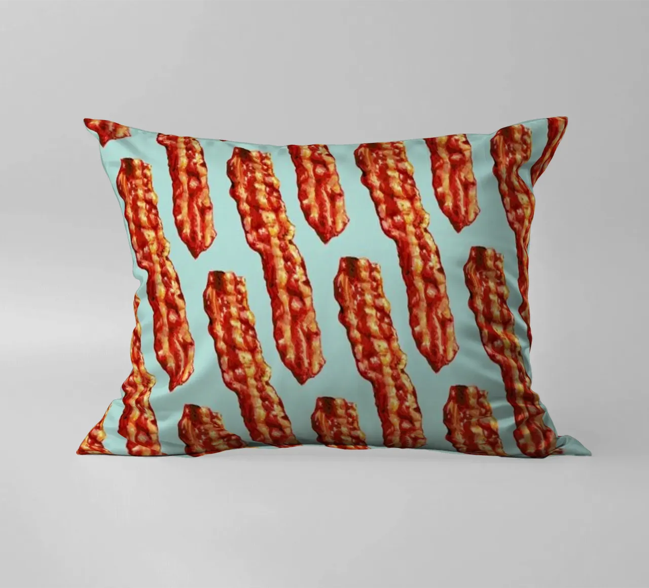 Bacon Pattern decorative cushion by Kelly Gilleran
