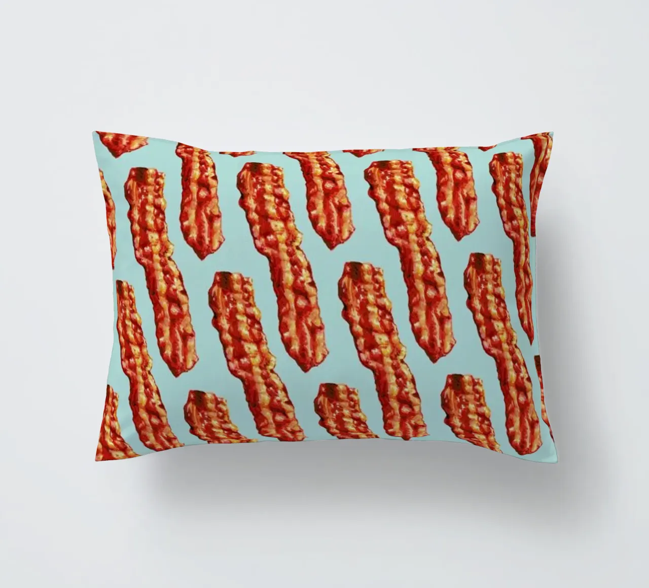 Bacon Pattern decorative cushion by Kelly Gilleran