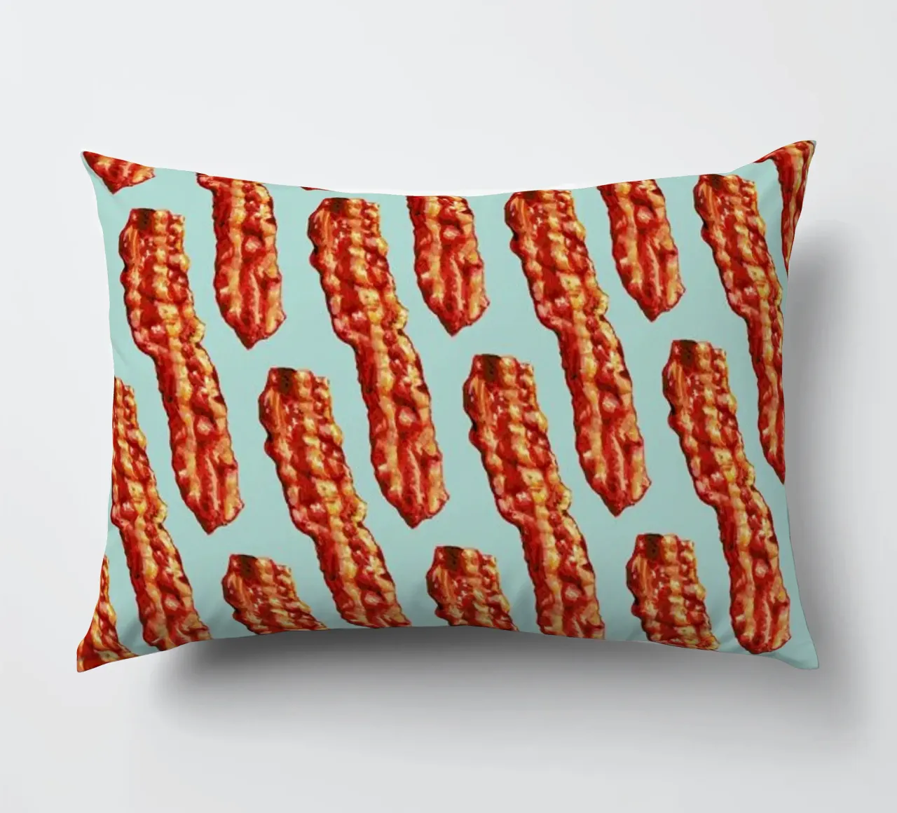 Bacon Pattern decorative cushion by Kelly Gilleran