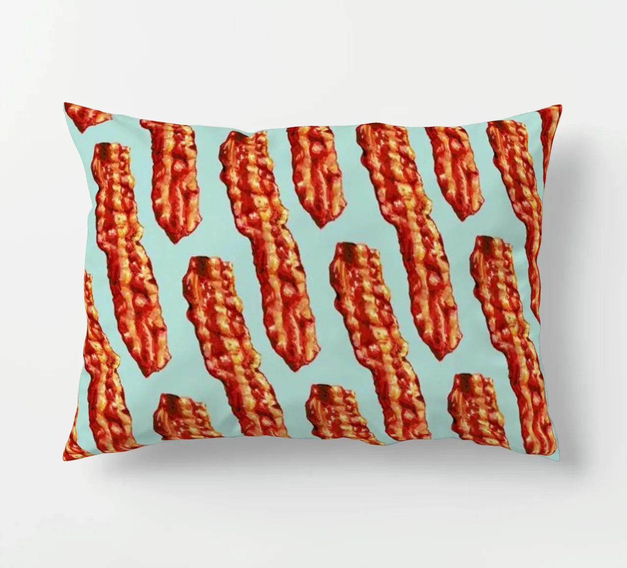 Bacon Pattern decorative cushion by Kelly Gilleran