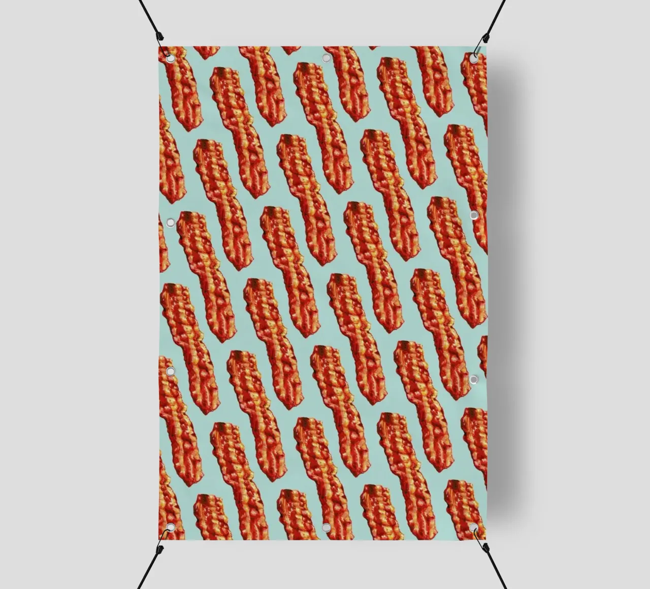 Bacon Pattern telo in pvc da Kelly Gilleran