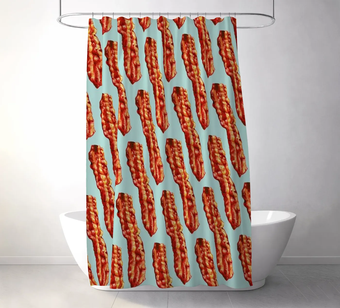 Bacon Pattern tenda da doccia da Kelly Gilleran