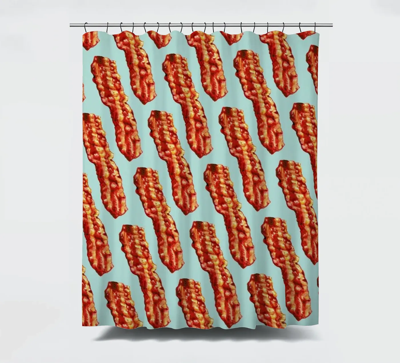 Bacon Pattern shower curtain by Kelly Gilleran