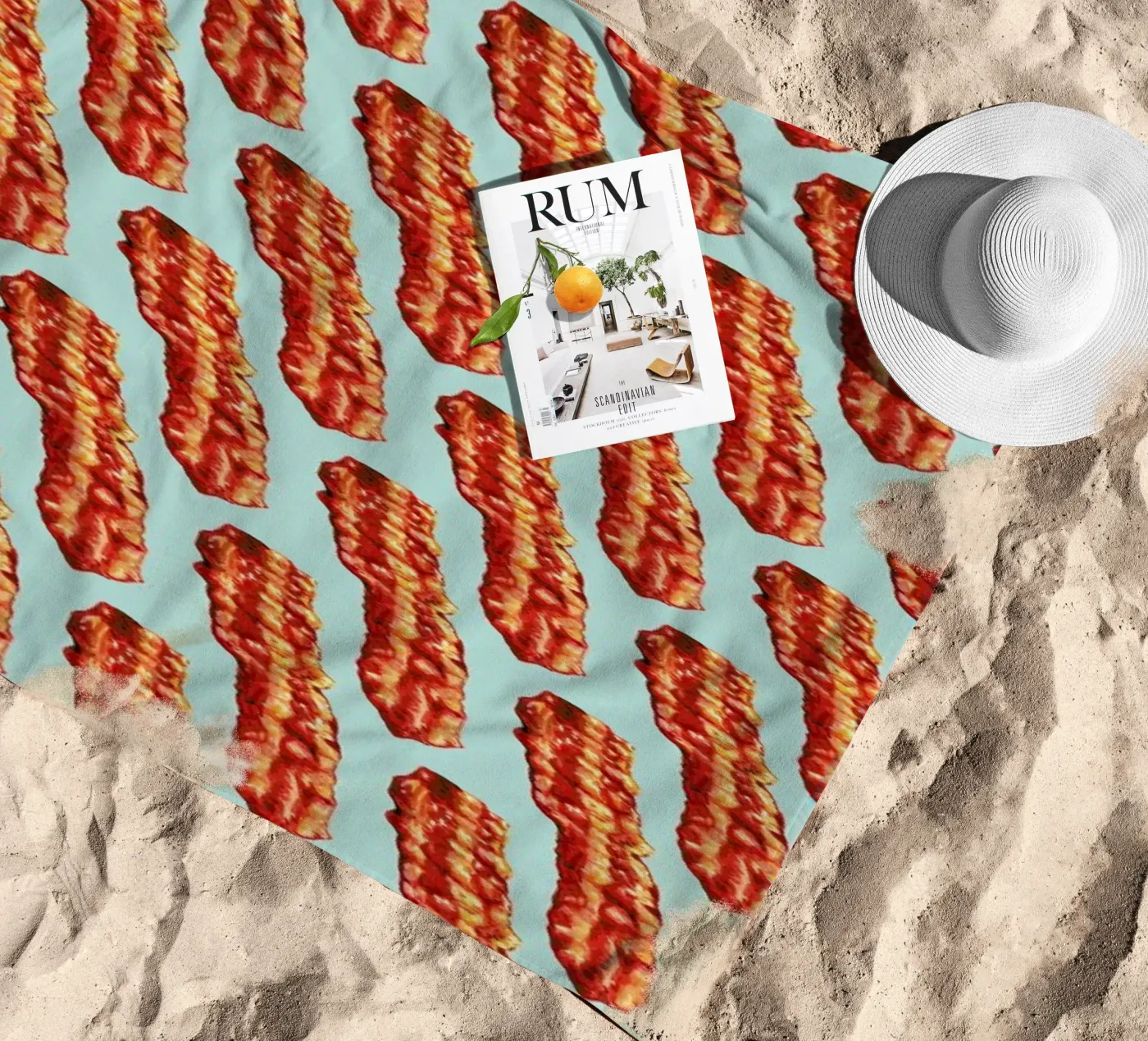 Bacon Pattern telo mare da Kelly Gilleran