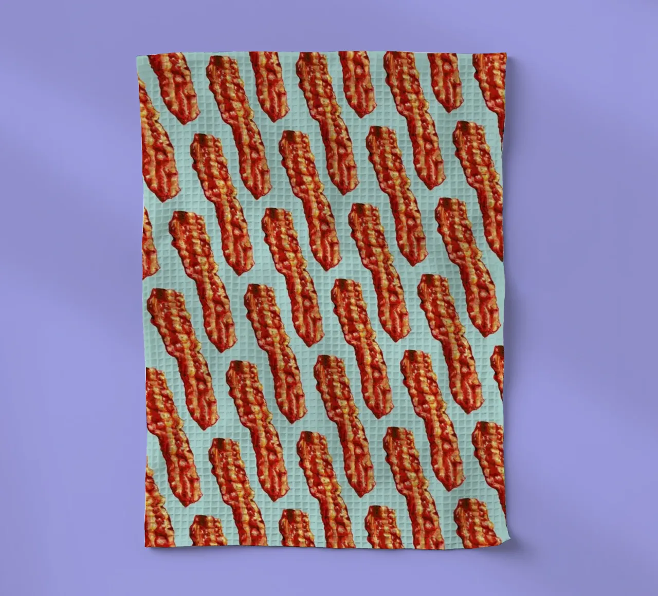 Bacon Pattern tea towel by Kelly Gilleran